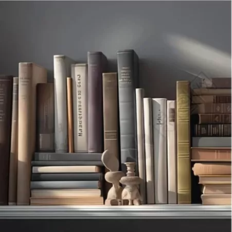 Livros de capa dura e obras de arte