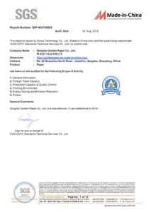 Certificado SGS