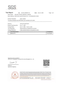 Certificado SGS